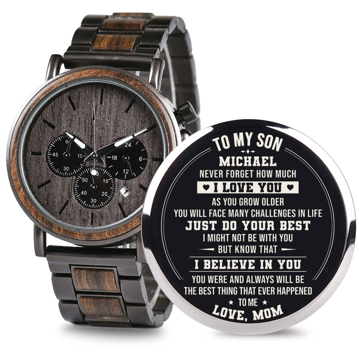 Just Do Your Best - Personalized Engraved Wooden Watches GQ026