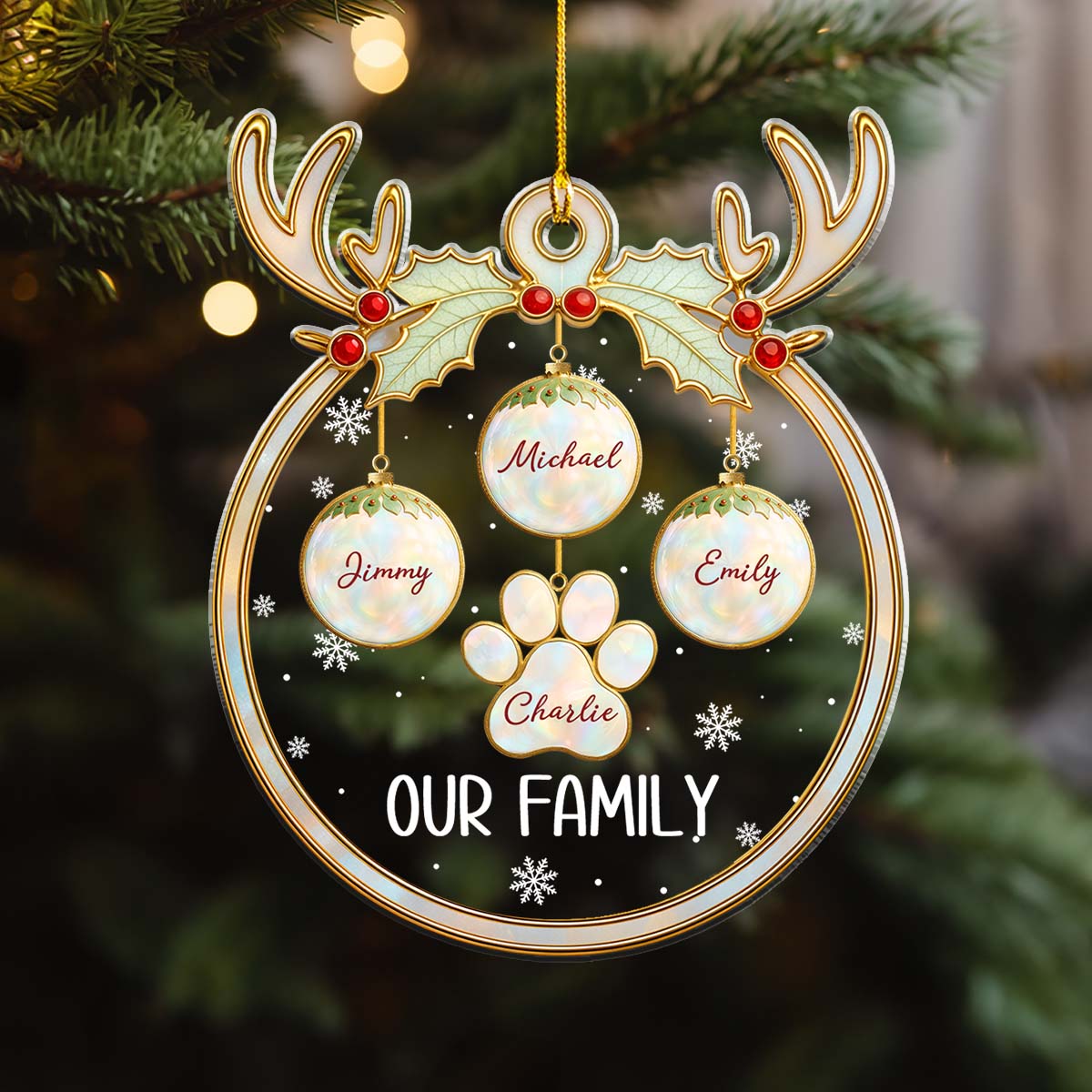 Our New Year Family - Personalized Custom Acrylic Ornament
