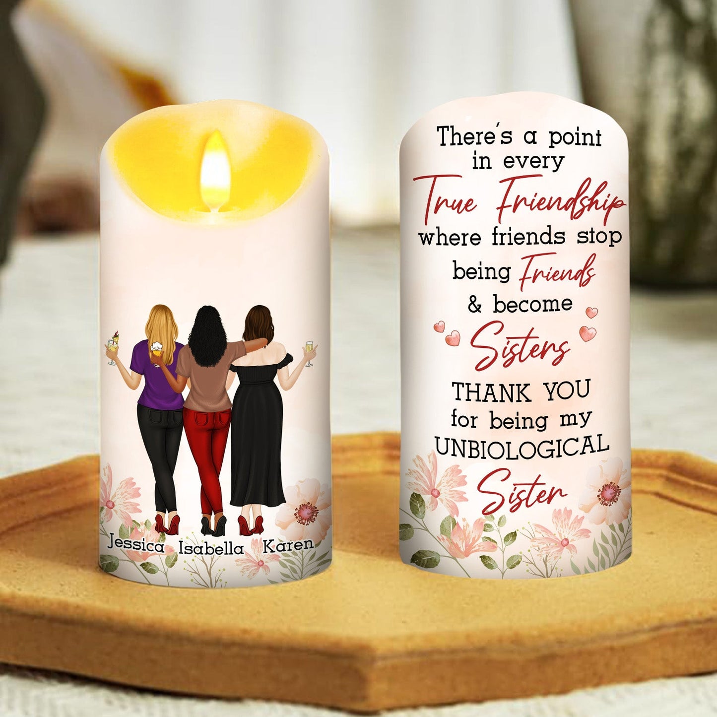 My Unbiological Sister - Personalized Custom LED Candle