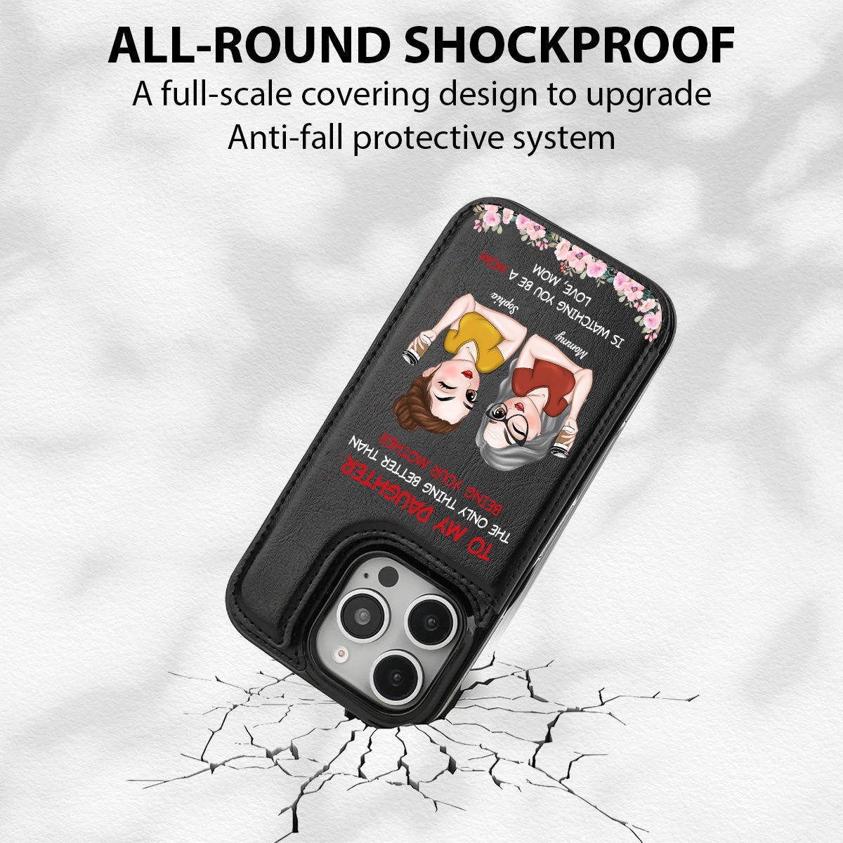 To My Daughter - Personalized Custom Leather Phone Case