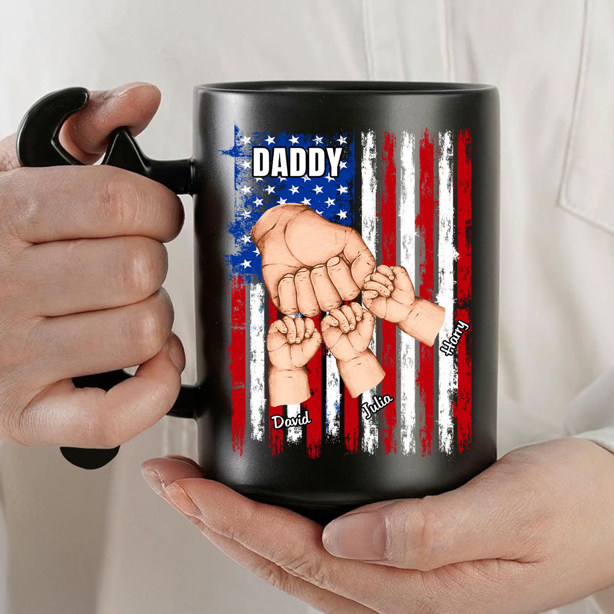 Fist Bump With Grandpa â€?Personalized Custom Wrench Handle Mug