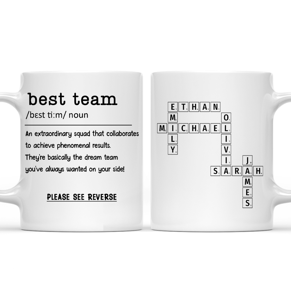 Coworker Crossword - Personalized Custom Coffee Mug
