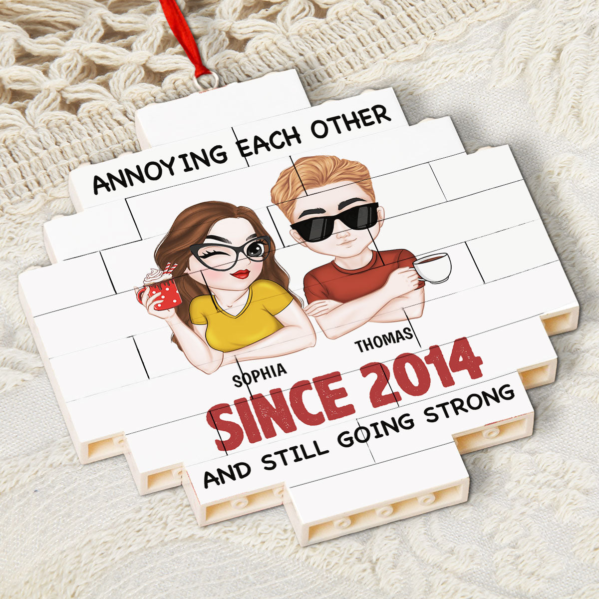 Only You - Personalized Custom Puzzle Ornament