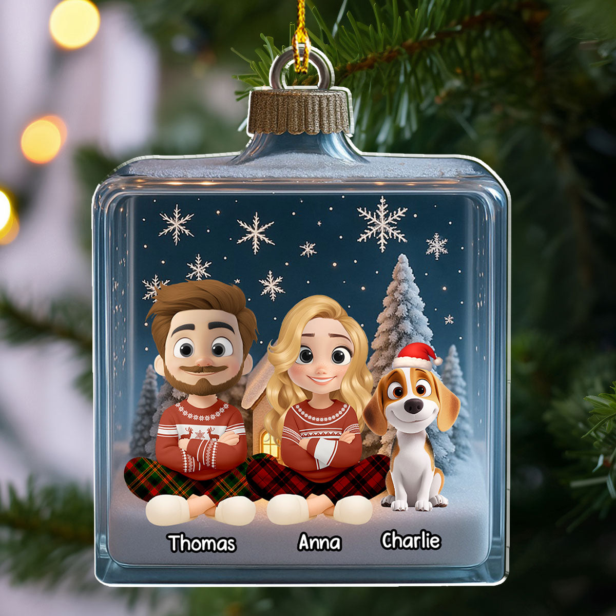 We And Our Dog Box - Personalized Custom Acrylic Ornament