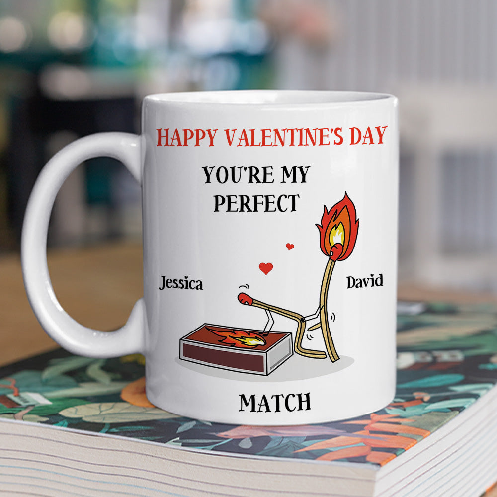 You Are My Perfect Match - Personalized Custom Coffee Mug