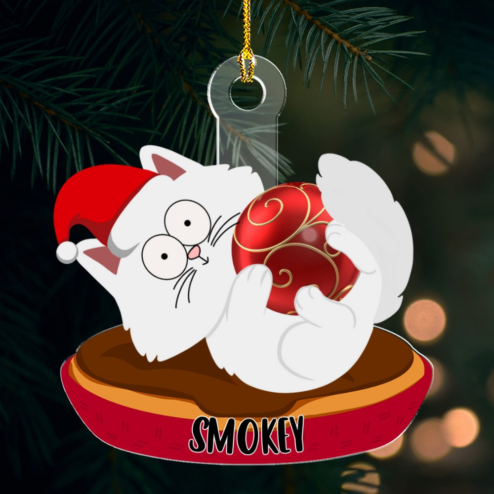 Swinging Cat Ver 2 - Personalized Custom Acrylic Ornament