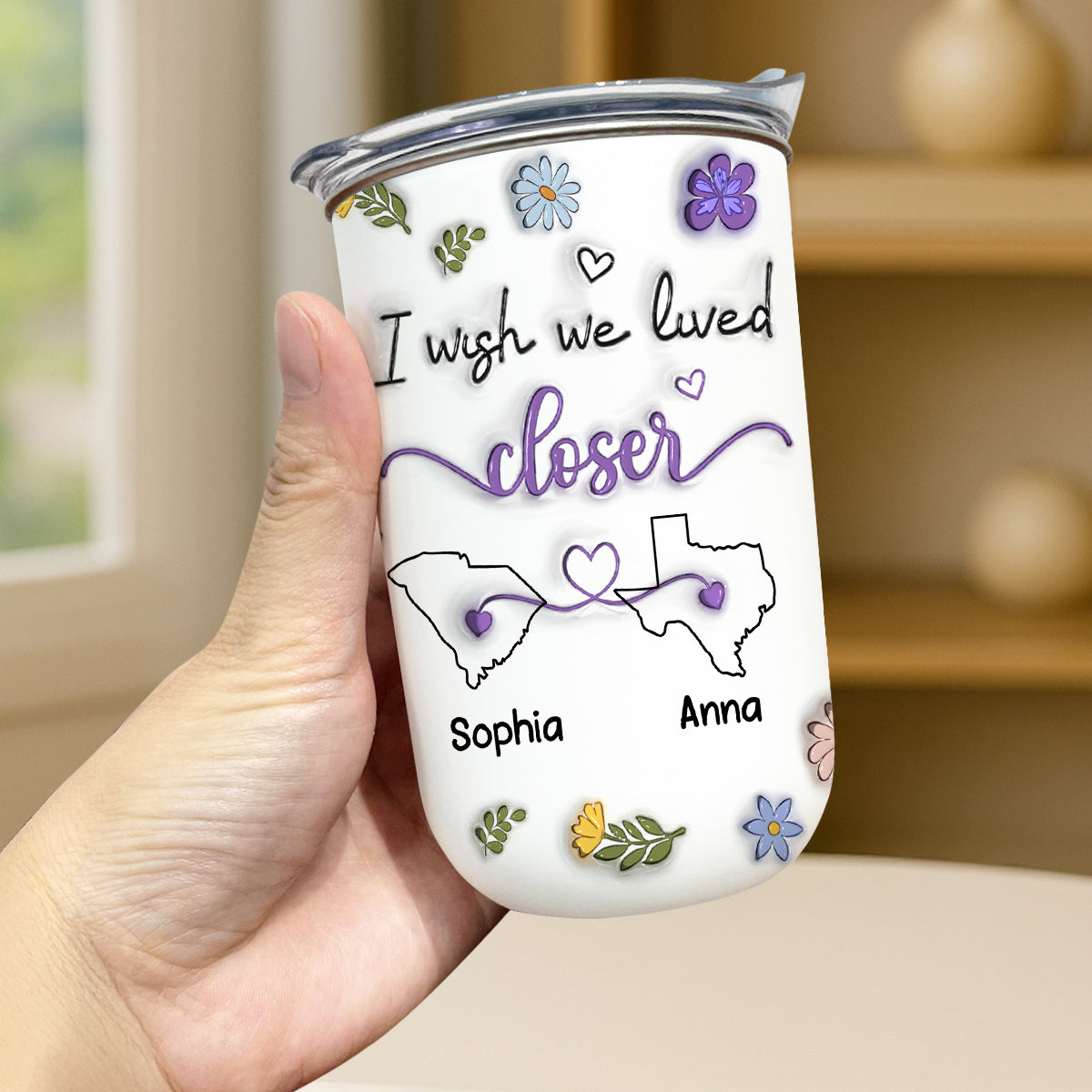 I Wish We Lived Closer - Personalized Custom 10oz Tumbler