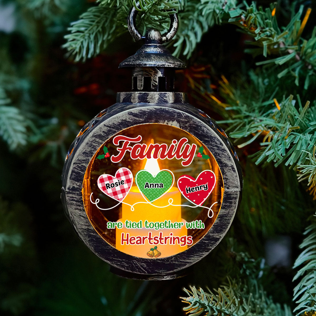 Heartstrings - Personalized Custom Christmas Lantern