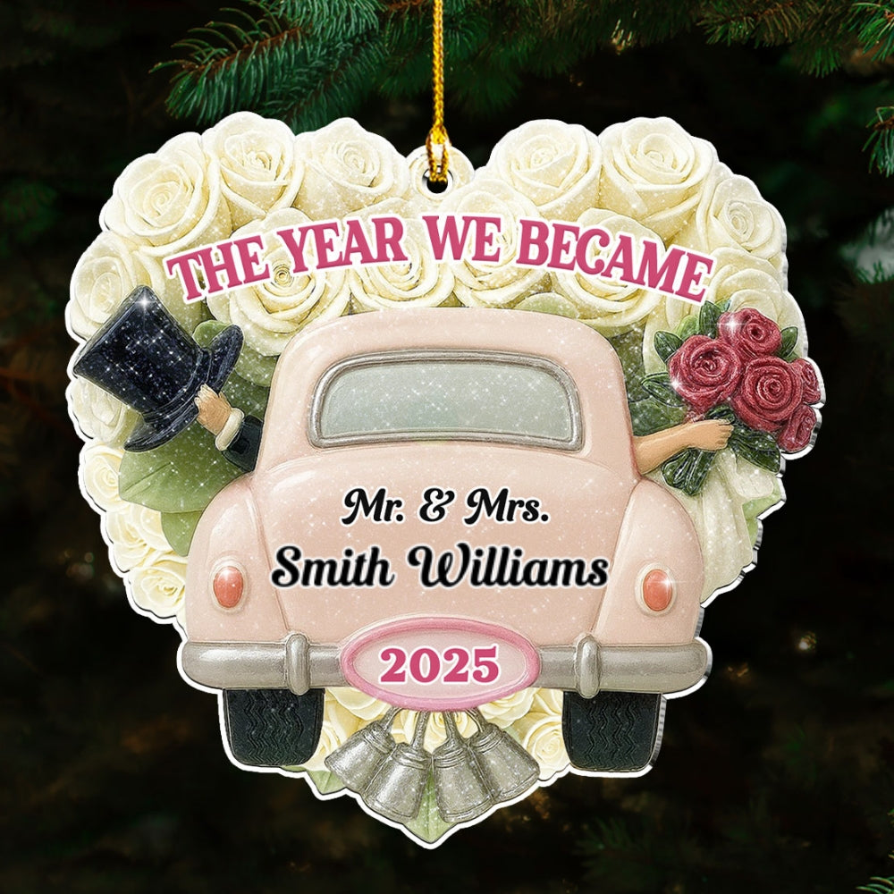 Just Married You - Personalized Custom Acrylic Ornament