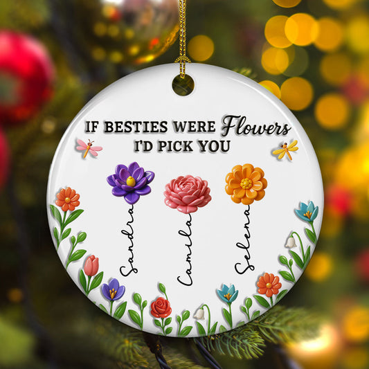 We Bloom Better Together Always - Personalized Custom 3D Inflated Effect Ceramic Ornament