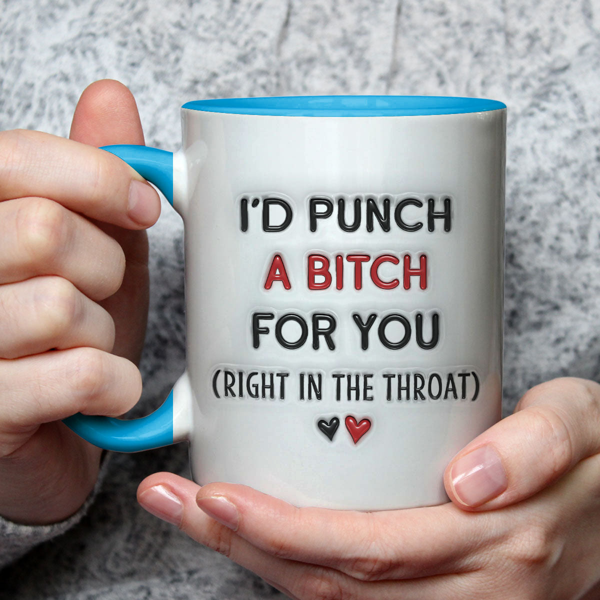 Best Besties - Personalized Custom 3D Inflated Effect Accent Mug