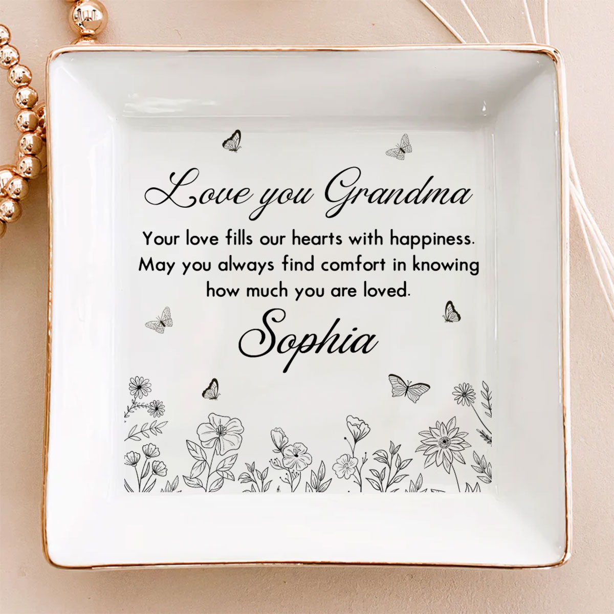 How Much You Are Loved - Personalized Custom Jewelry Dish