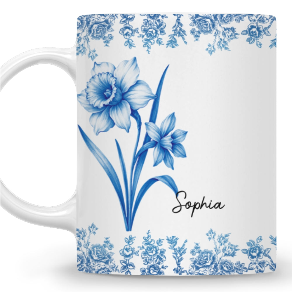 Friends Are Flowers That Never Fade Toile - Personalized Custom Coffee Mug