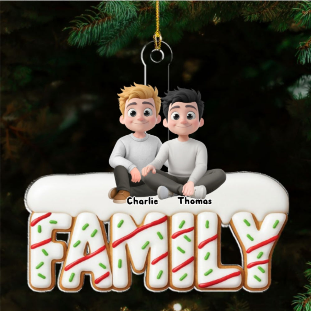 Our Sweetest Christmas - Personalized Custom Acrylic Ornament