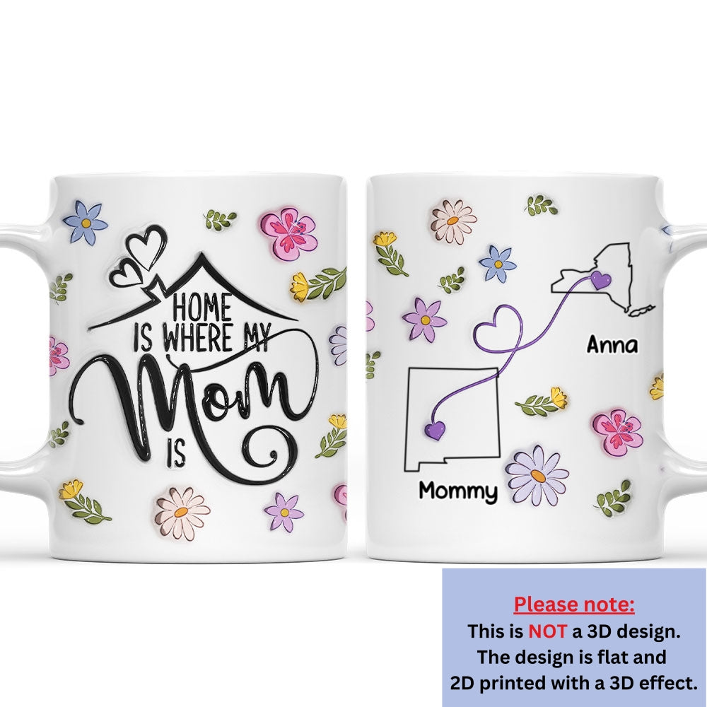 My Mom Is My Home - Personalized Custom 3D Inflated Effect Mug