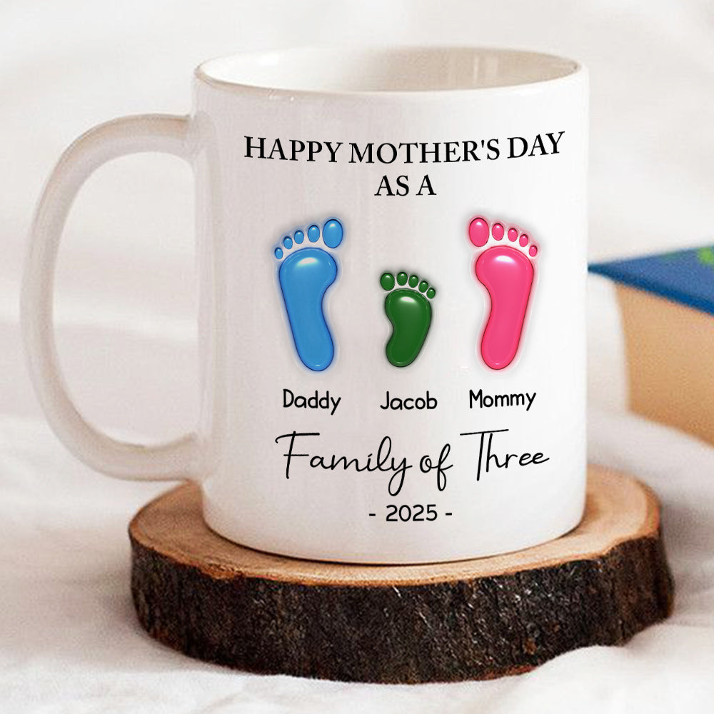Happy Mother Day As A Family - Personalized Custom 3D Inflated Effect Mug