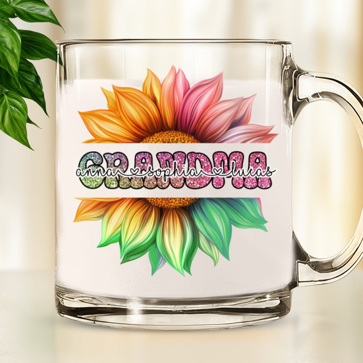Nana We Always Love You - Personalized Custom Glass Mug