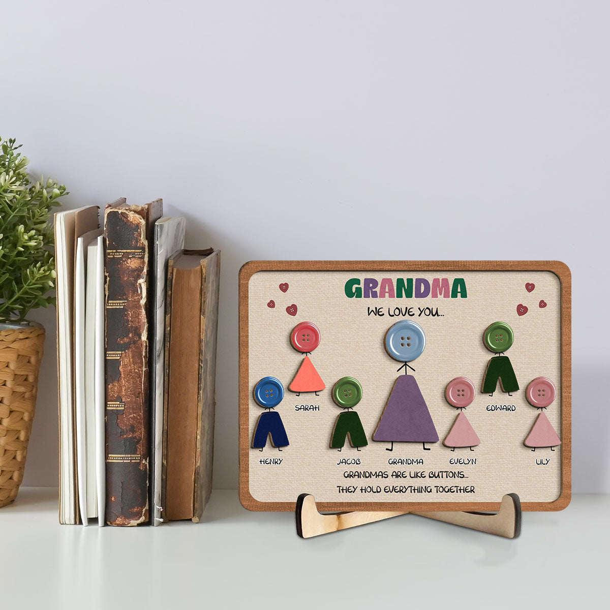 Grandma Like Buttons - Personalized Custom Wooden Plaque