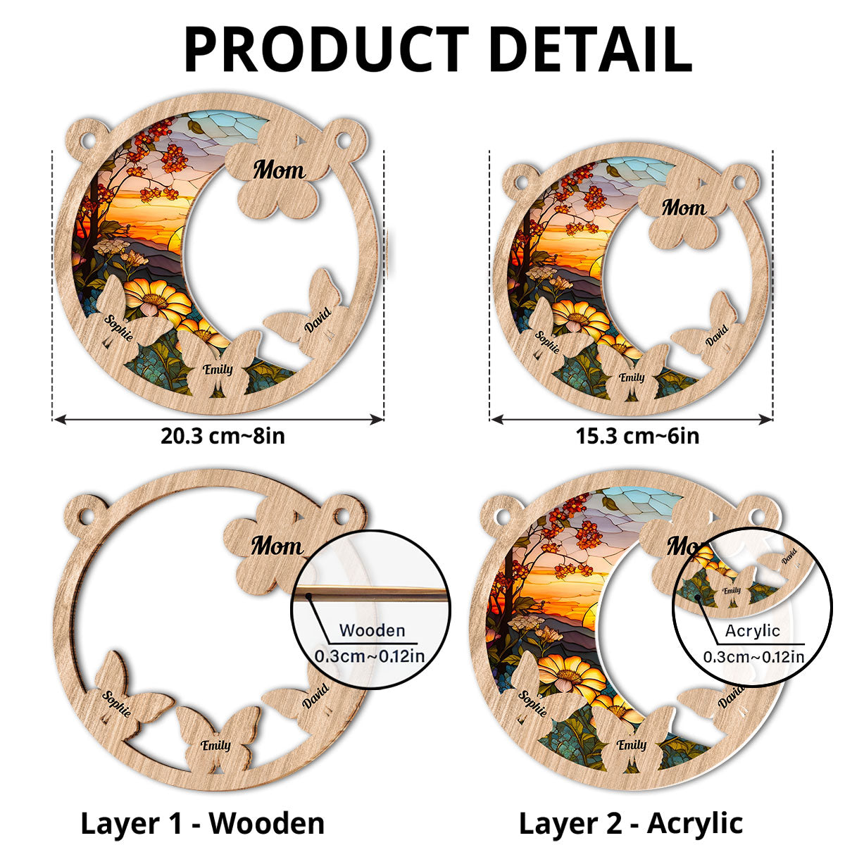 Whispers Of Butterflies And Flowers - Personalized Custom Suncatcher