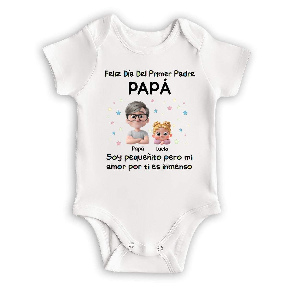 Día Del Primer Padre - Mono De Bebé Personalizado
