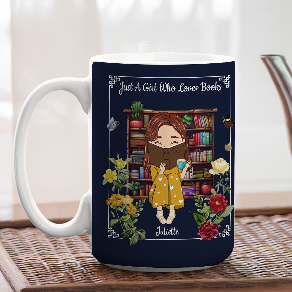 A Girl Who Finds Magic In Books - Personalized Custom Coffee Mug
