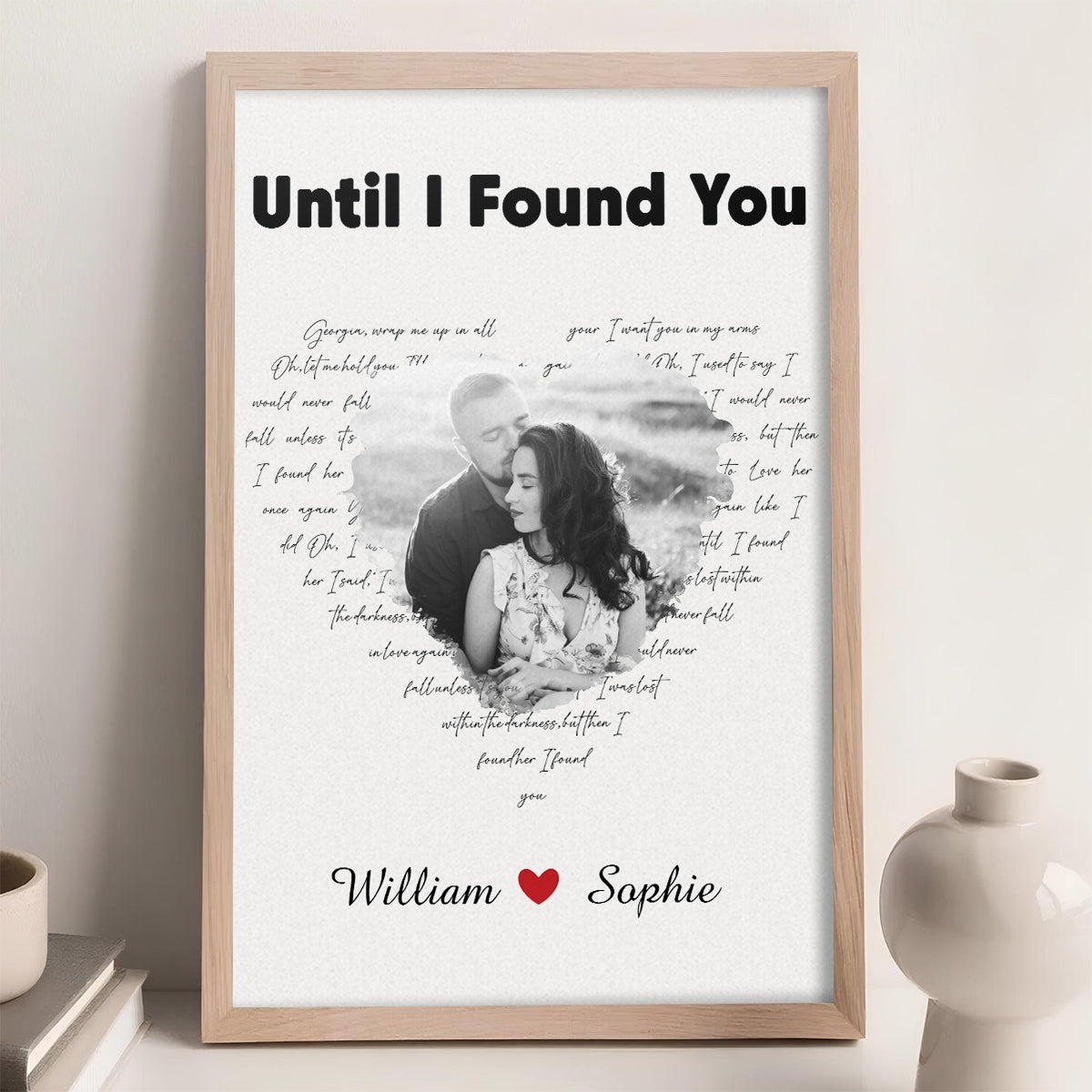 Couple Anniversary Song Lyrics Wall Art - Personalized Custom Poster