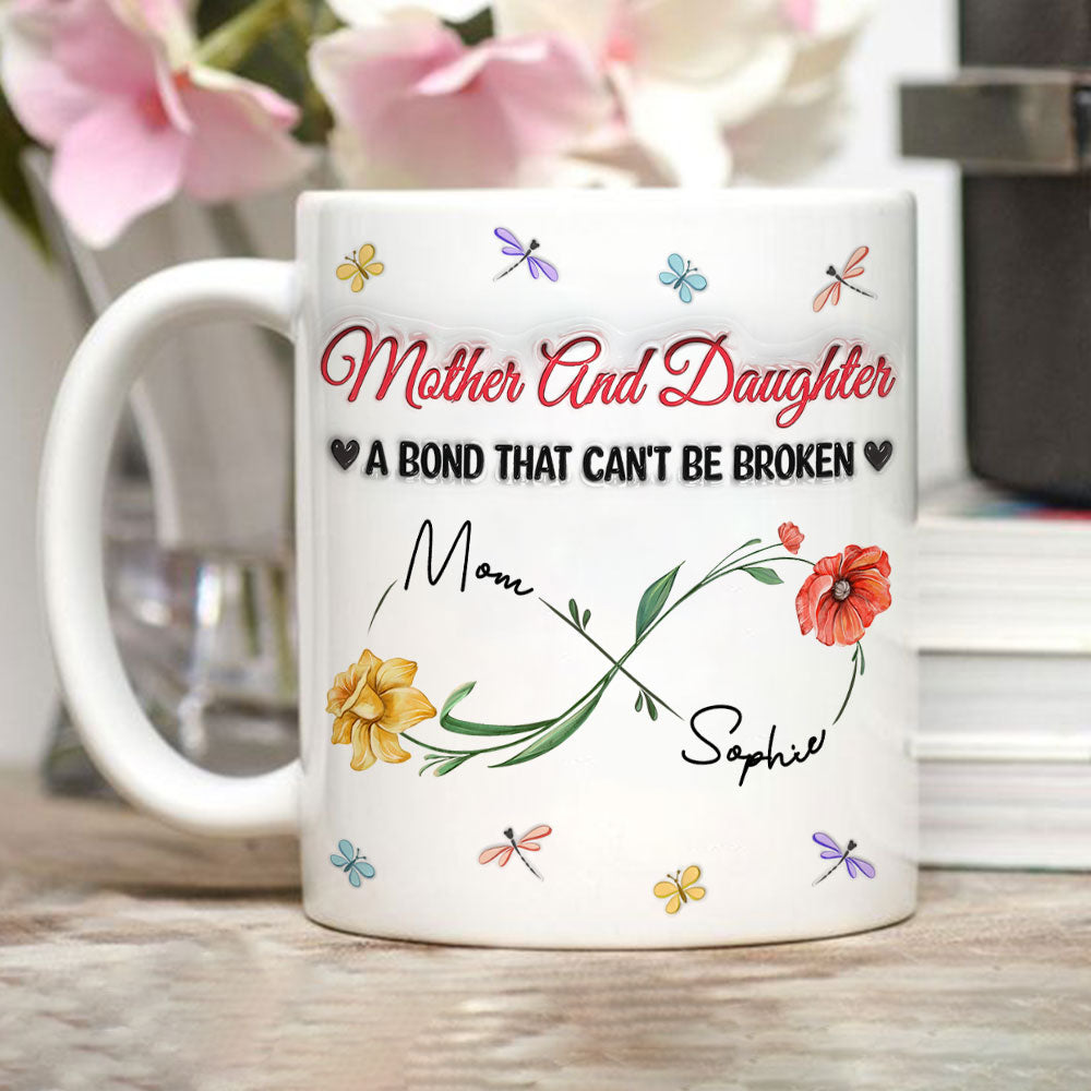 The Love Between Mother And Daughter - Personalized Custom 3D Inflated Effect Mug