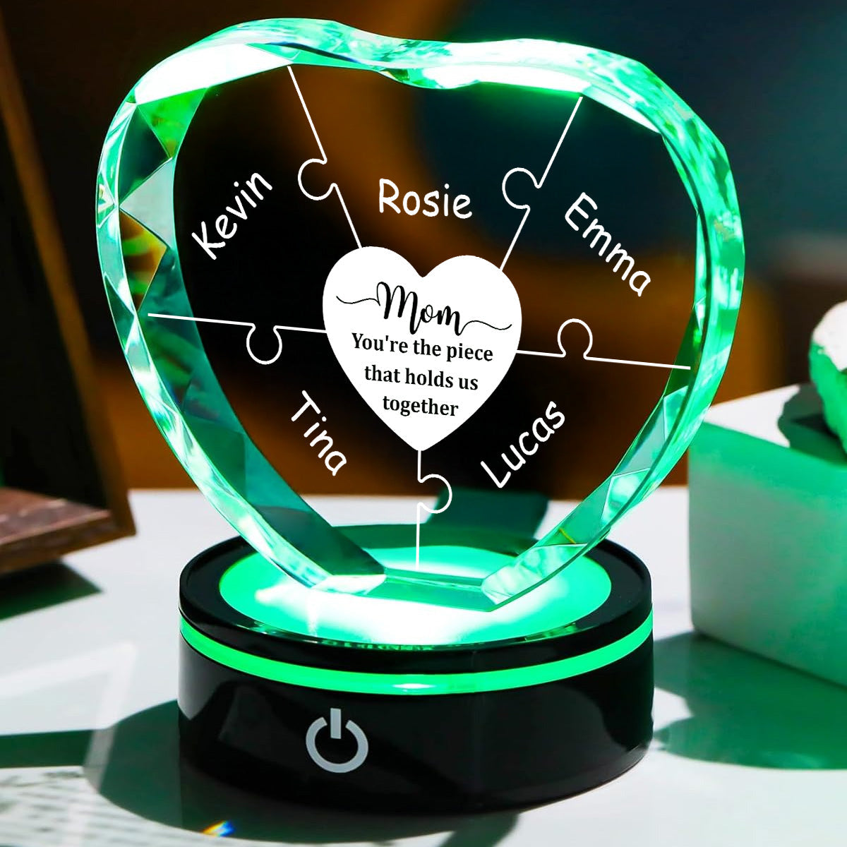Hold Us Together - Personalized Custom Crystal Led Light