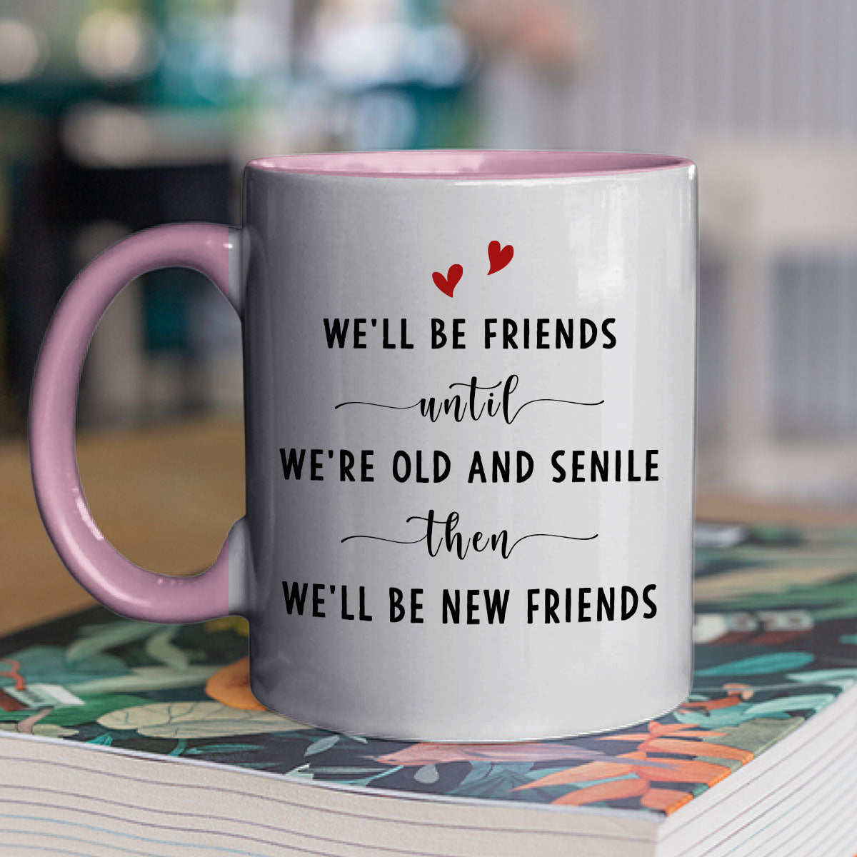 Be My Best Friends - Personalized Custom Accent Mug
