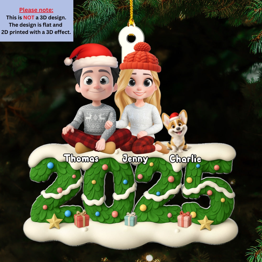 We And Our Dog Green - Personalized Custom Acrylic Ornament