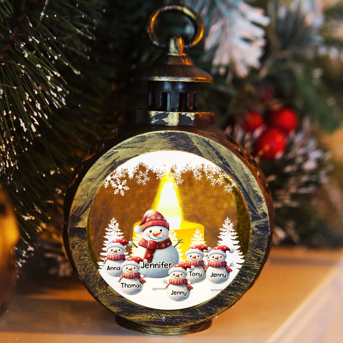 My Fav People Call Me Grandma - Personalized Custom Christmas Lantern