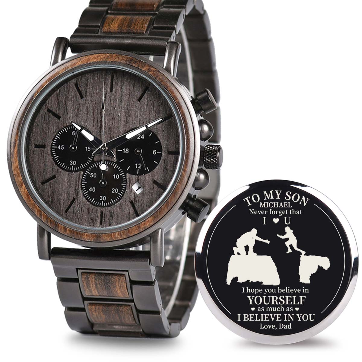 I Believe In You - Personalized Engraved Wooden Watches GQ026