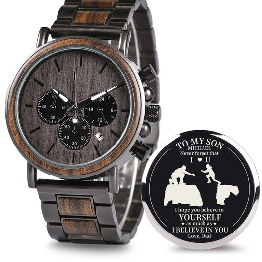 I Believe In You - Personalized Engraved Wooden Watches GQ026