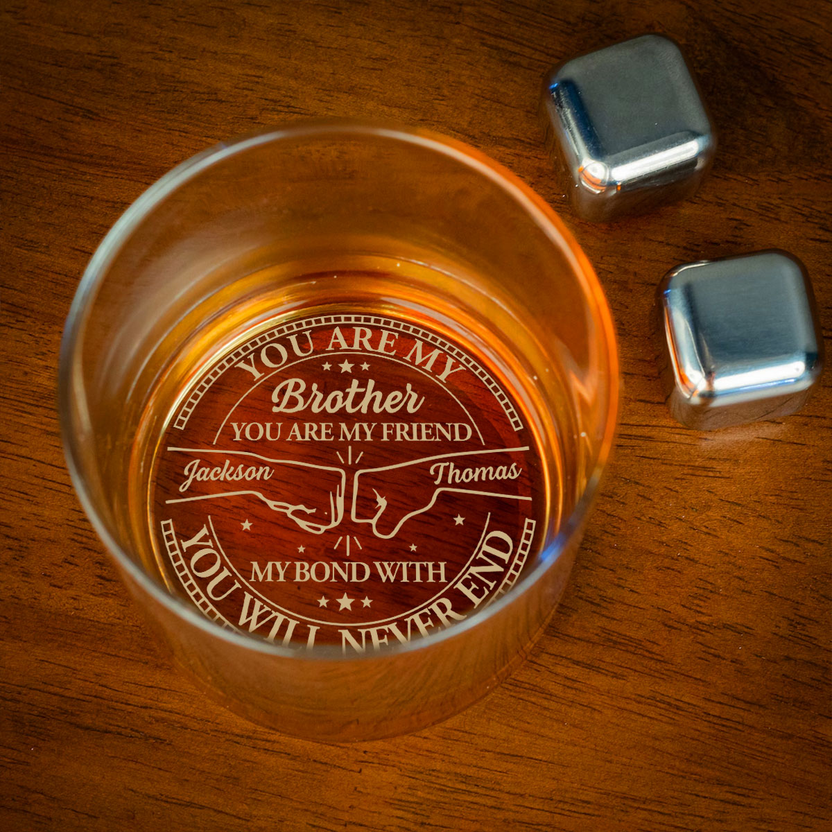 Arguing Yet Always Together - Personalized Custom Engraved Whiskey Glass