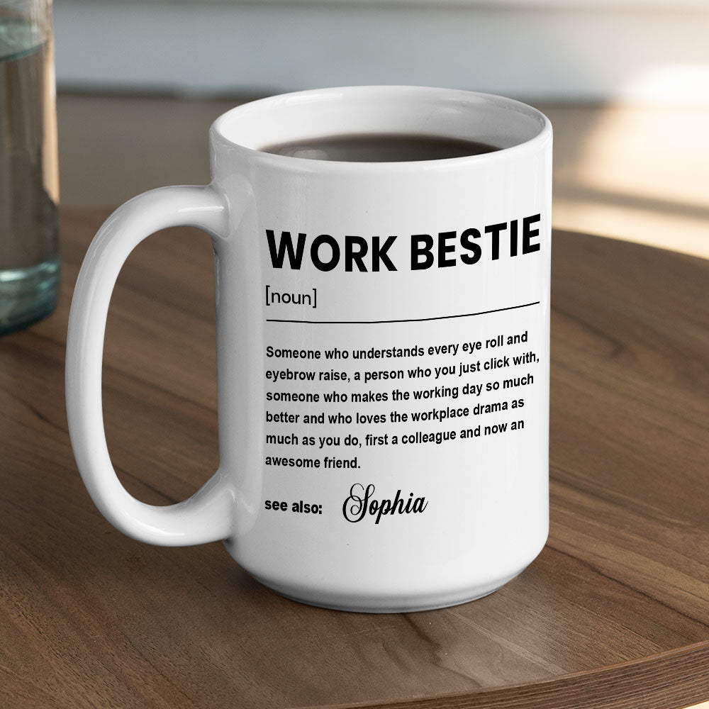 Work Bestie - Personalized Custom Coffee Mug
