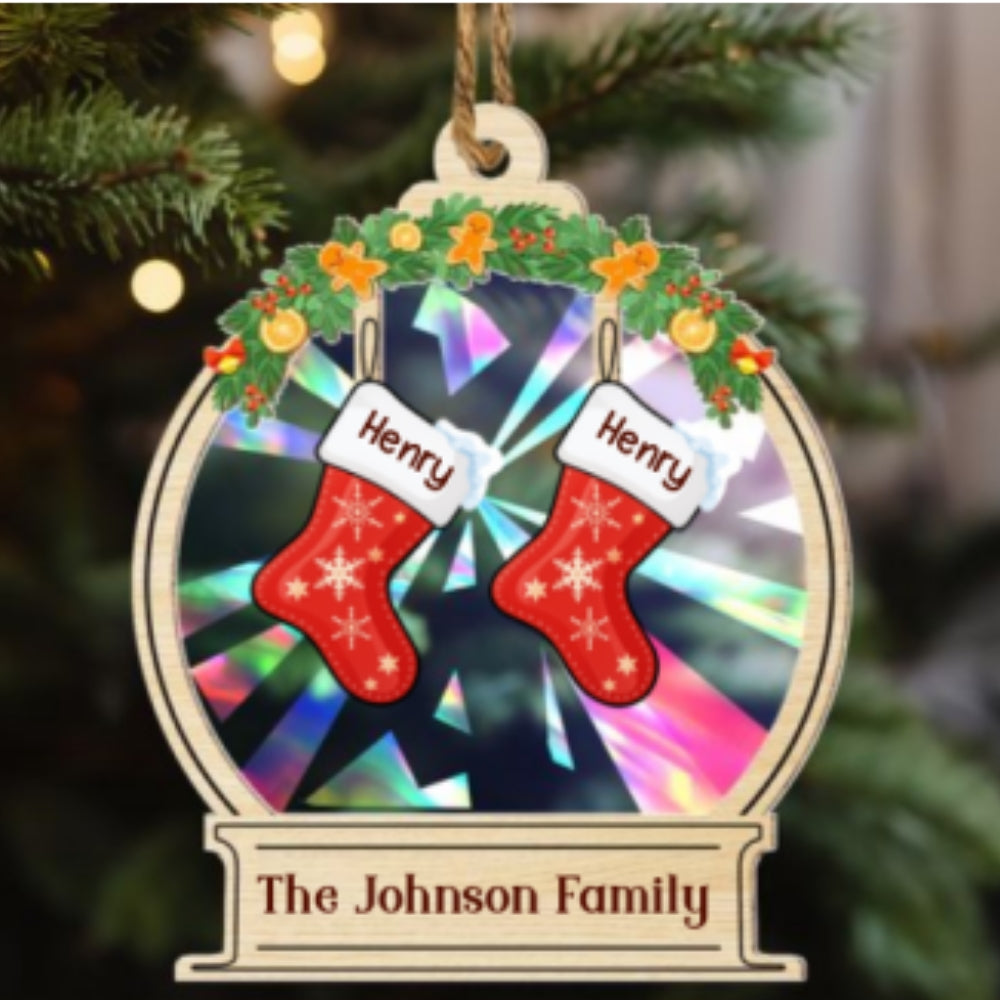 Our Family - Personalized Custom Rainbow Ornament