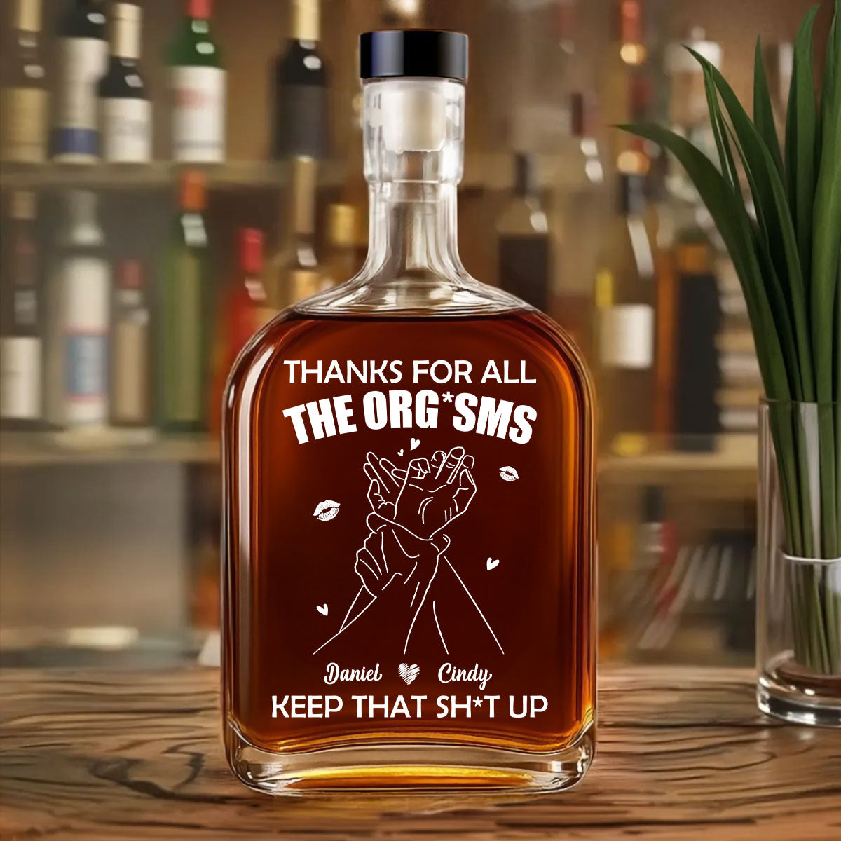 Thanks For All - Personalized Custom Spirits Decanter