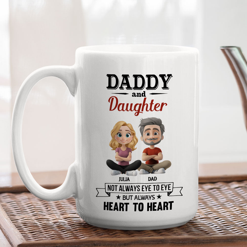 Daddy And Daughter - Personalized Custom Coffee Mug