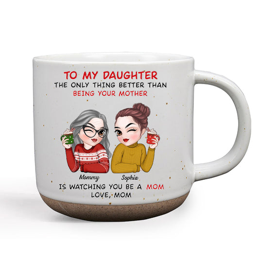 To My Daughter - Personalized Custom Pottery Mug