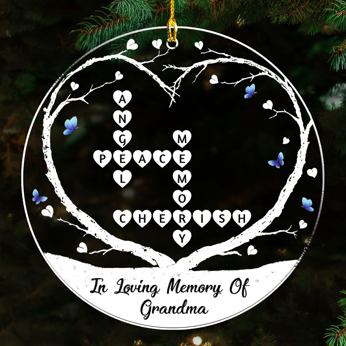 I Love You All Dearly Crossword - Personalized Custom Acrylic Ornament