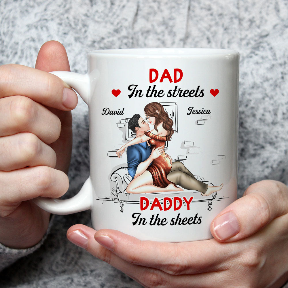 Sweet Outside Savage In Bed - Personalized Custom Coffee Mug