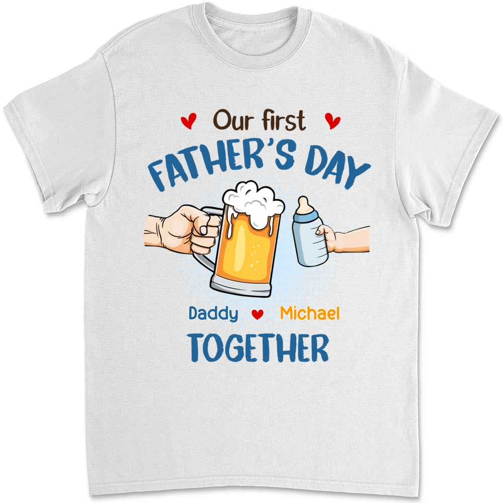 Our First Father Day Cheer - Personalized Custom Shirt