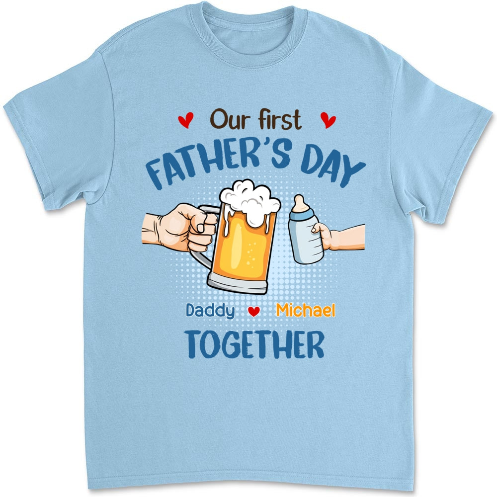 Our First Father Day Cheer - Personalized Custom Shirt