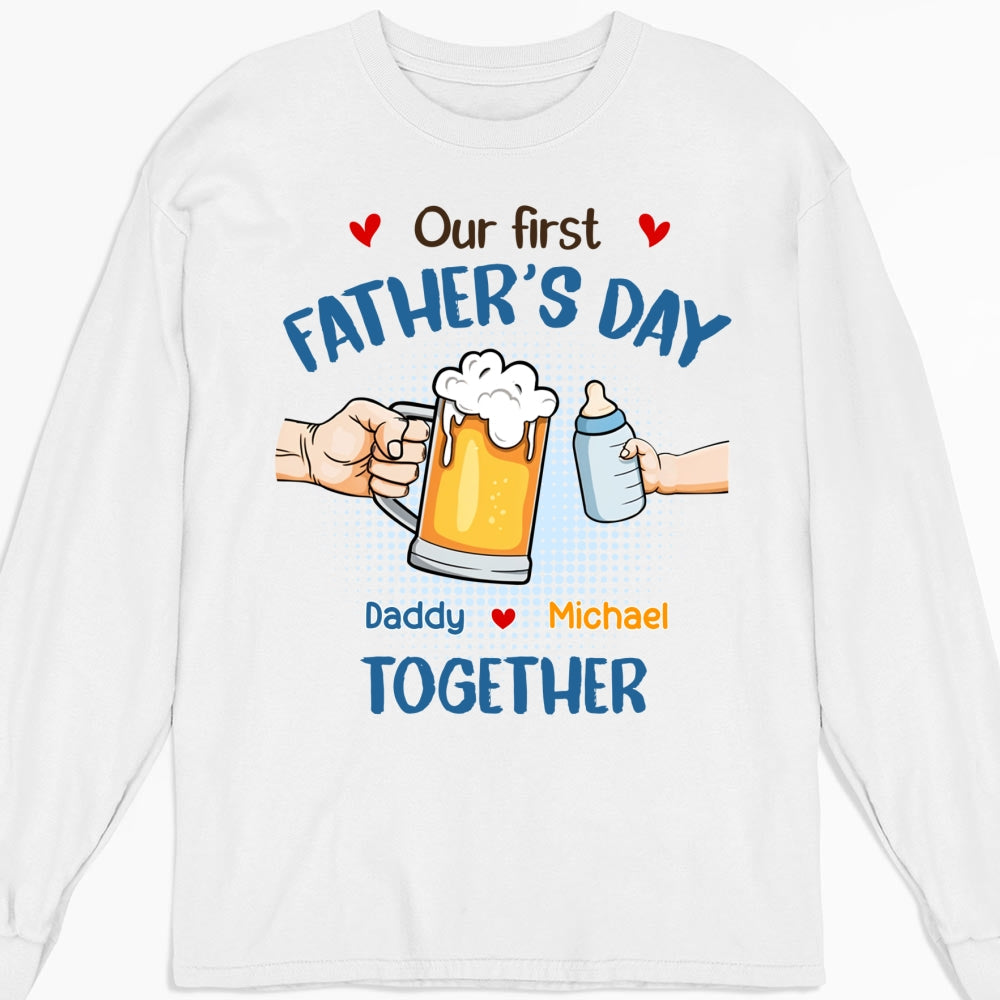 Our First Father Day Cheer - Personalized Custom Shirt
