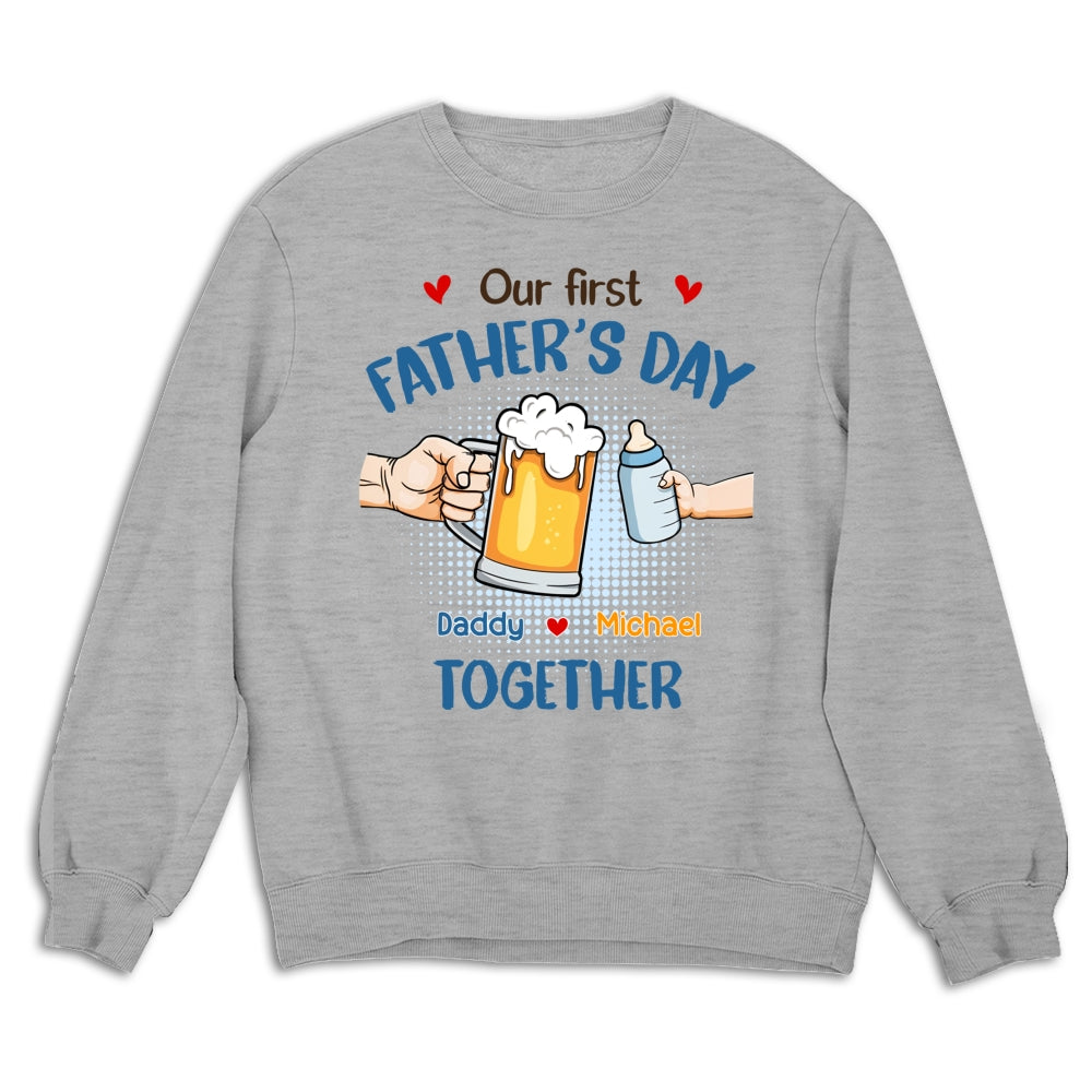 Our First Father Day Cheer - Personalized Custom Shirt