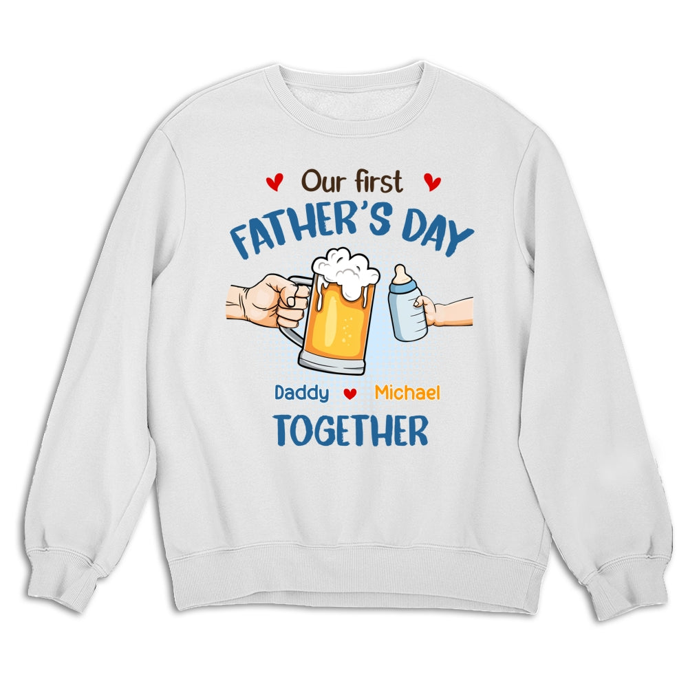 Our First Father Day Cheer - Personalized Custom Shirt