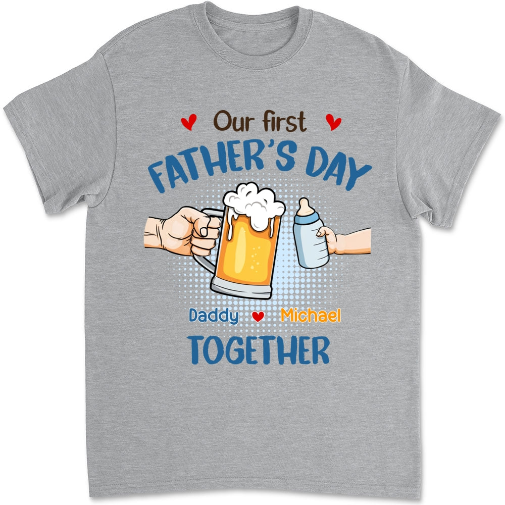 Our First Father Day Cheer - Personalized Custom Shirt