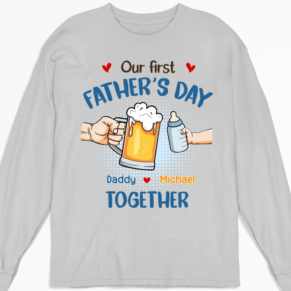 Our First Father Day Cheer - Personalized Custom Shirt
