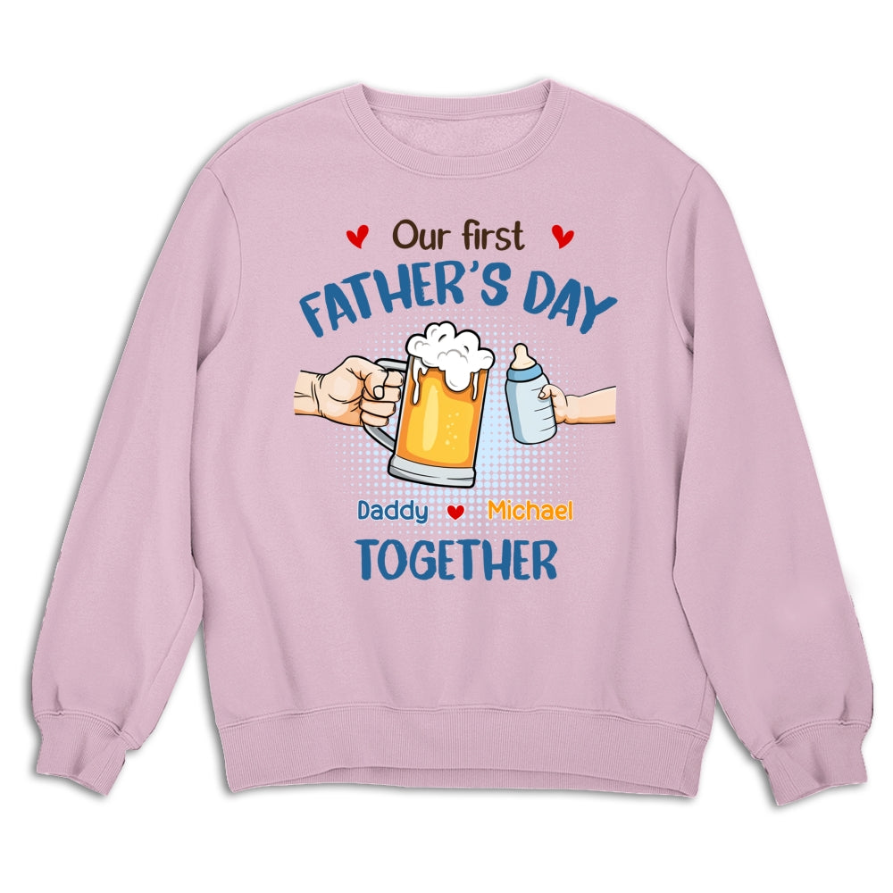 Our First Father Day Cheer - Personalized Custom Shirt
