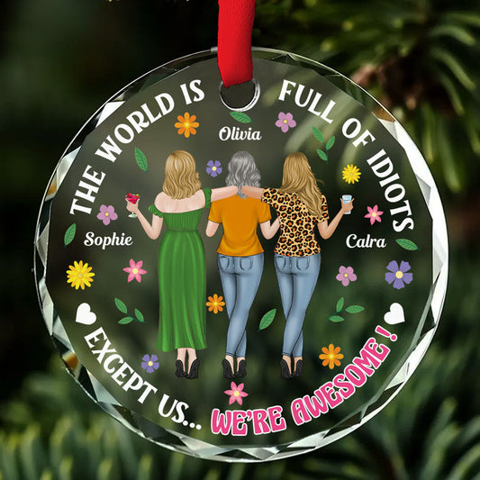 We Are Awesome - Personalized Custom Glass Ornament